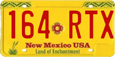 NM license plate 164RTX