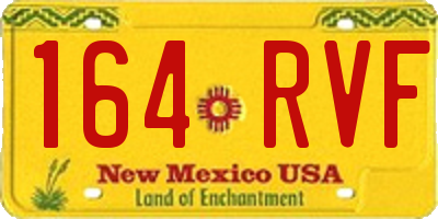 NM license plate 164RVF