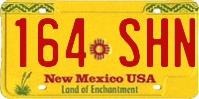 NM license plate 164SHN