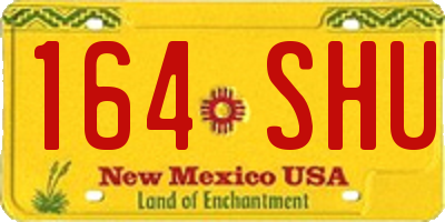 NM license plate 164SHU