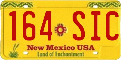 NM license plate 164SIC