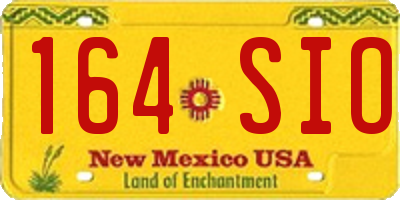 NM license plate 164SIO
