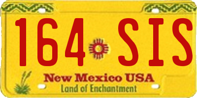 NM license plate 164SIS