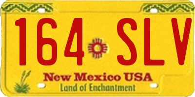 NM license plate 164SLV