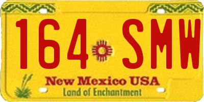 NM license plate 164SMW