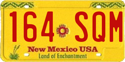 NM license plate 164SQM