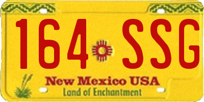 NM license plate 164SSG