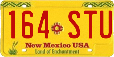 NM license plate 164STU