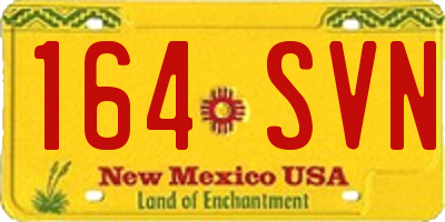 NM license plate 164SVN