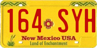 NM license plate 164SYH