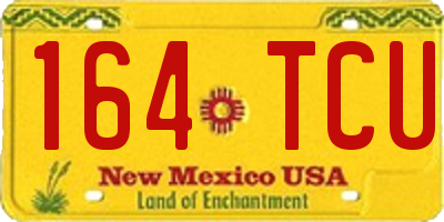 NM license plate 164TCU