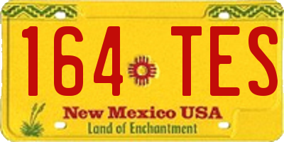 NM license plate 164TES
