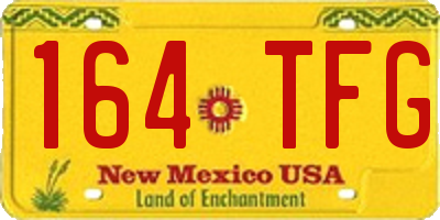 NM license plate 164TFG