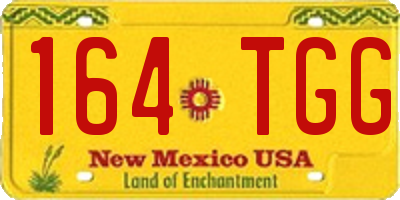NM license plate 164TGG