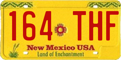 NM license plate 164THF