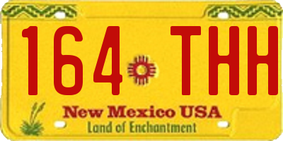 NM license plate 164THH