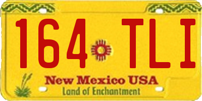 NM license plate 164TLI