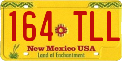 NM license plate 164TLL