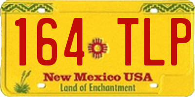 NM license plate 164TLP