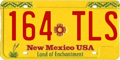 NM license plate 164TLS