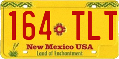 NM license plate 164TLT