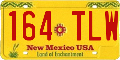 NM license plate 164TLW