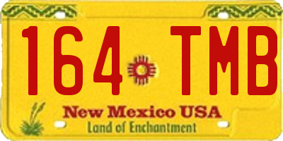 NM license plate 164TMB