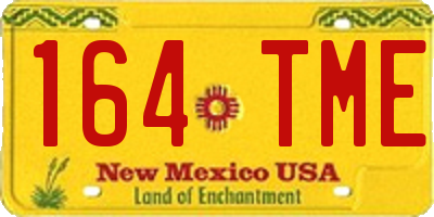 NM license plate 164TME