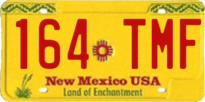 NM license plate 164TMF