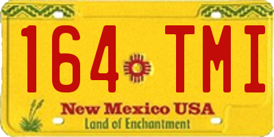 NM license plate 164TMI