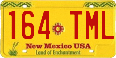 NM license plate 164TML