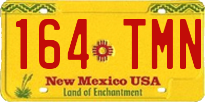NM license plate 164TMN