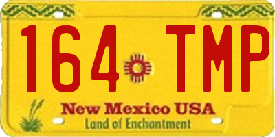 NM license plate 164TMP