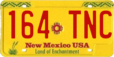 NM license plate 164TNC