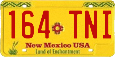 NM license plate 164TNI