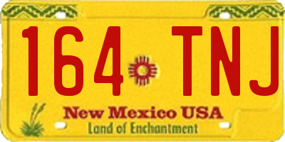NM license plate 164TNJ