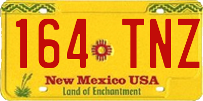 NM license plate 164TNZ