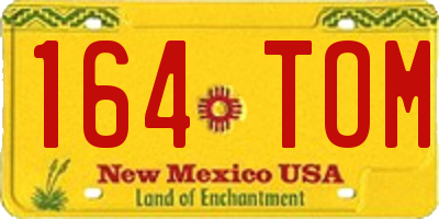 NM license plate 164TOM