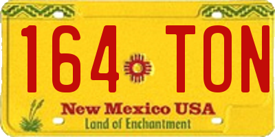 NM license plate 164TON