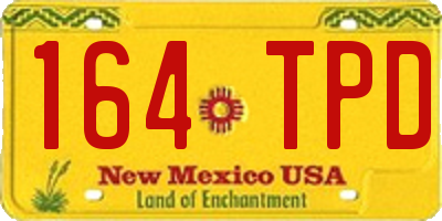 NM license plate 164TPD
