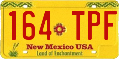 NM license plate 164TPF
