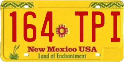 NM license plate 164TPI