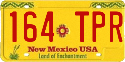 NM license plate 164TPR