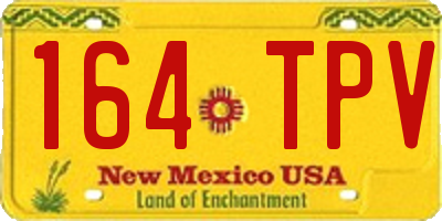 NM license plate 164TPV