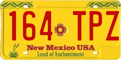 NM license plate 164TPZ