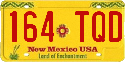 NM license plate 164TQD