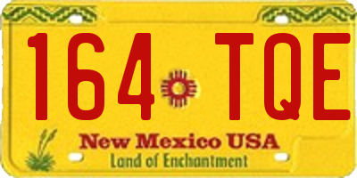 NM license plate 164TQE