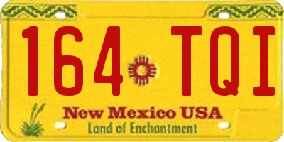 NM license plate 164TQI