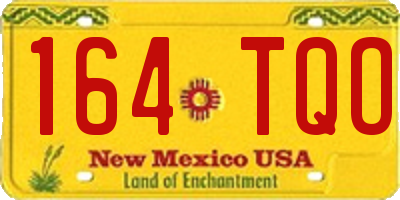 NM license plate 164TQO