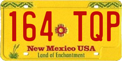 NM license plate 164TQP